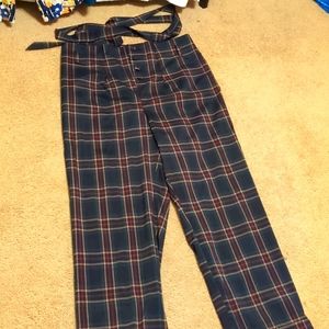 Unique Vintage high waisted plaid pants